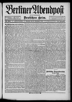 Berliner Abendpost vom 13.09.1892