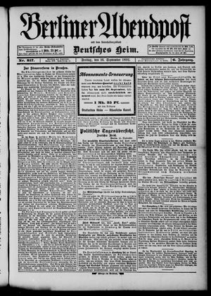 Berliner Abendpost vom 16.09.1892