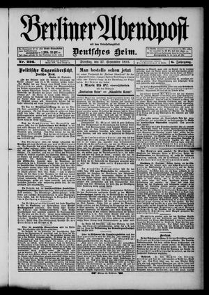 Berliner Abendpost vom 27.09.1892