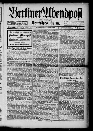 Berliner Abendpost vom 05.10.1892