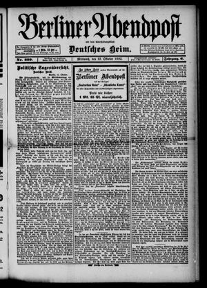 Berliner Abendpost vom 12.10.1892