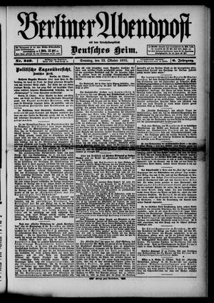Berliner Abendpost vom 23.10.1892