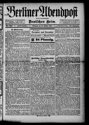 Berliner Abendpost vom 26.10.1892