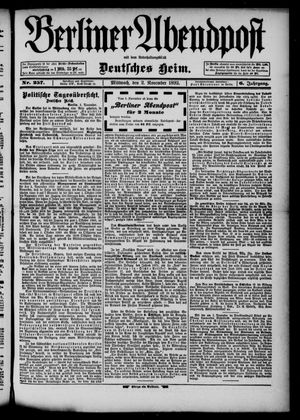 Berliner Abendpost vom 02.11.1892