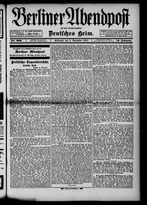 Berliner Abendpost vom 09.11.1892