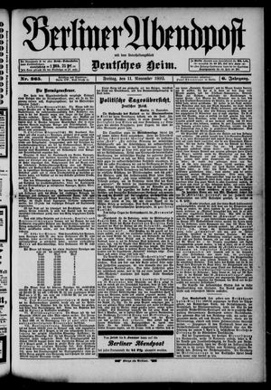 Berliner Abendpost vom 11.11.1892
