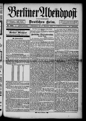 Berliner Abendpost vom 12.11.1892