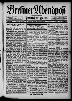 Berliner Abendpost vom 13.11.1892
