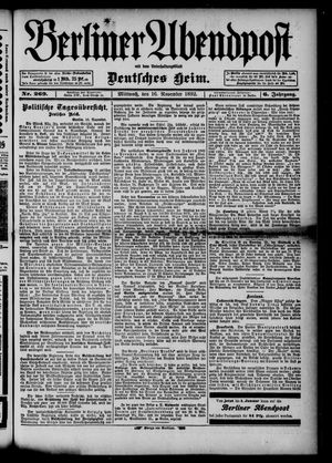 Berliner Abendpost vom 16.11.1892