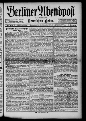 Berliner Abendpost vom 19.11.1892