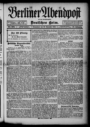 Berliner Abendpost vom 26.11.1892
