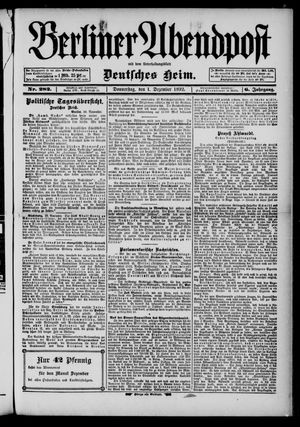 Berliner Abendpost vom 01.12.1892