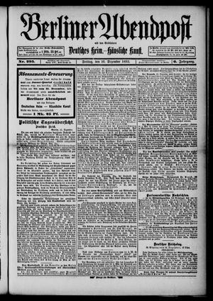 Berliner Abendpost vom 16.12.1892