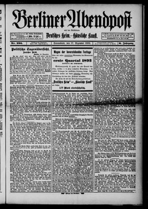 Berliner Abendpost vom 17.12.1892