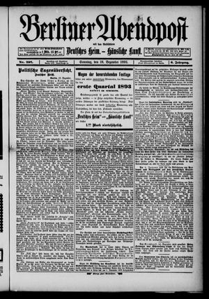 Berliner Abendpost vom 18.12.1892