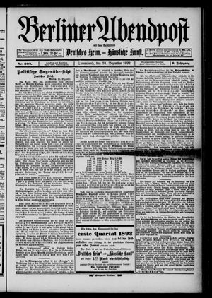 Berliner Abendpost vom 24.12.1892