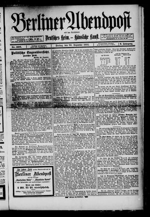 Berliner Abendpost vom 30.12.1892