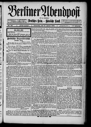 Berliner Abendpost vom 12.01.1893