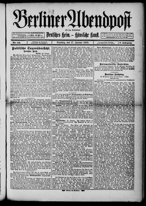 Berliner Abendpost vom 17.01.1893