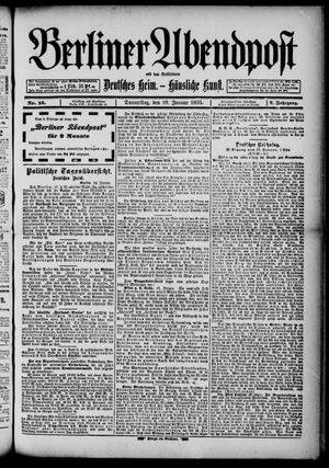 Berliner Abendpost on Jan 19, 1893