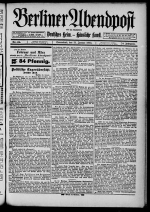Berliner Abendpost vom 21.01.1893