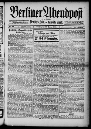 Berliner Abendpost vom 24.01.1893
