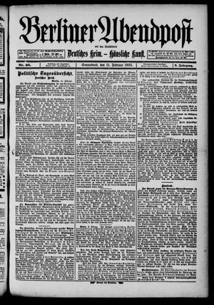 Berliner Abendpost on Feb 11, 1893