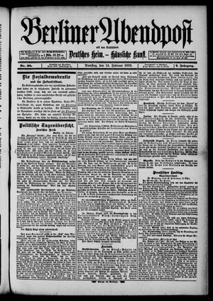 Berliner Abendpost vom 14.02.1893