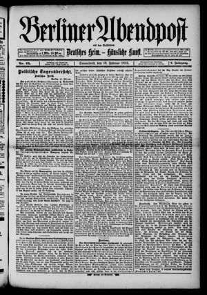 Berliner Abendpost on Feb 18, 1893
