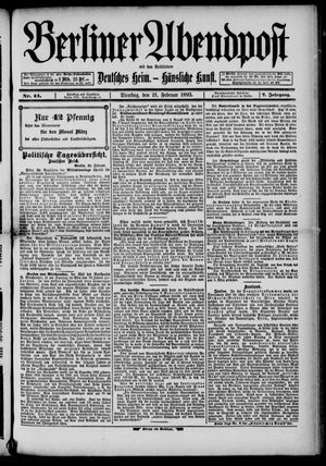 Berliner Abendpost vom 21.02.1893