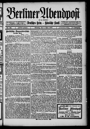 Berliner Abendpost on Apr 9, 1893