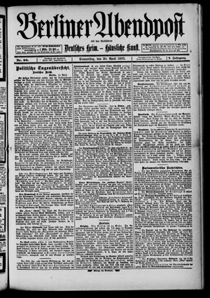 Berliner Abendpost vom 20.04.1893