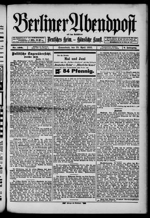 Berliner Abendpost vom 29.04.1893