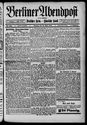 Berliner Abendpost vom 30.04.1893
