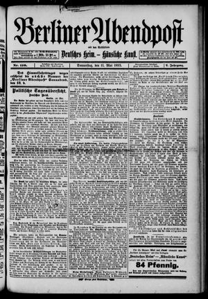 Berliner Abendpost vom 11.05.1893