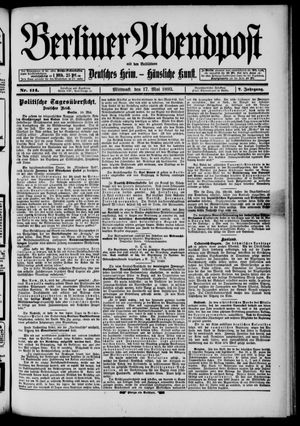 Berliner Abendpost vom 17.05.1893