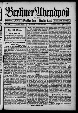 Berliner Abendpost vom 27.05.1893