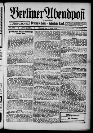 Berliner Abendpost on Jun 7, 1893