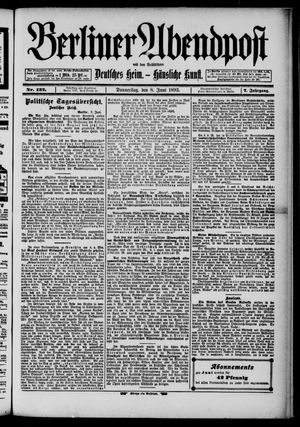 Berliner Abendpost on Jun 8, 1893