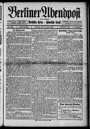 Berliner Abendpost vom 18.06.1893