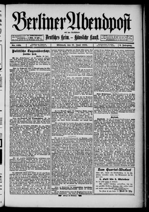 Berliner Abendpost vom 21.06.1893