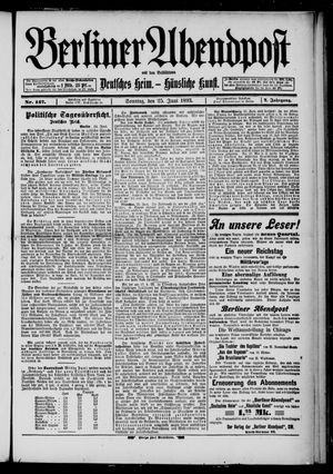 Berliner Abendpost on Jun 25, 1893