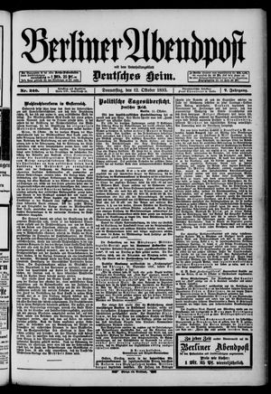 Berliner Abendpost vom 12.10.1893