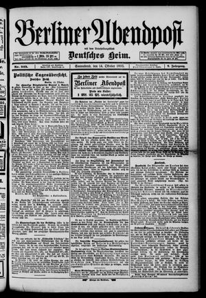 Berliner Abendpost vom 14.10.1893