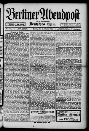 Berliner Abendpost vom 15.10.1893