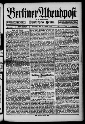 Berliner Abendpost vom 19.10.1893