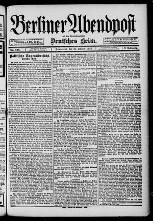 Berliner Abendpost vom 21.10.1893