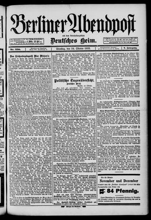 Berliner Abendpost vom 24.10.1893