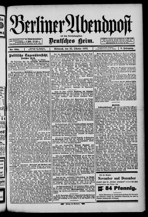 Berliner Abendpost on Oct 25, 1893
