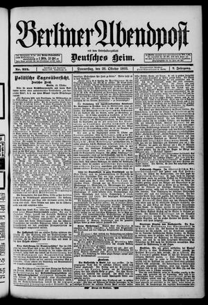 Berliner Abendpost vom 26.10.1893